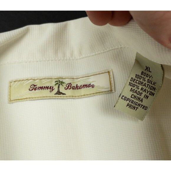 Tommy Bahama Daily Double Silk Hawaiian Shirt Men's XL Embroidered Camp Horse - Picture 3 of 12